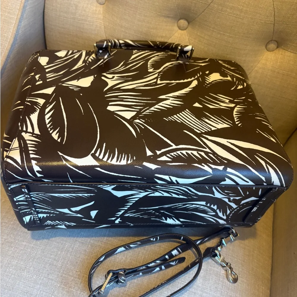 Tory Burch Black and Blue Tote Bag